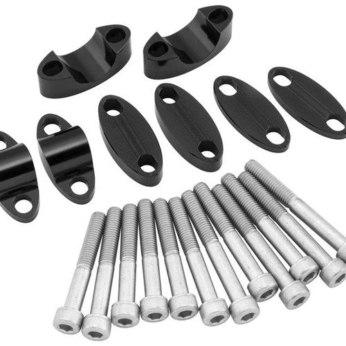 BikeMaster Handlebar Risers for 1" Bars Black