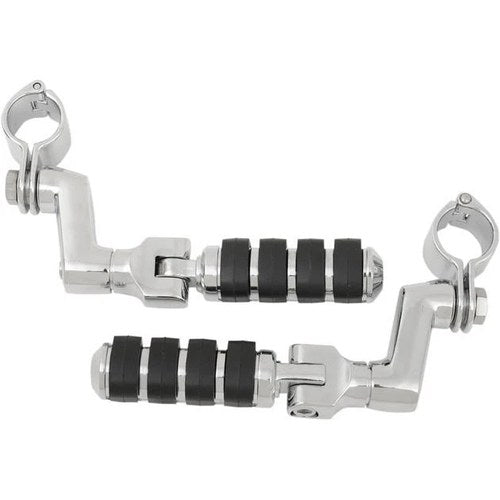Kuryakyn Driver Offset Iso Highway Footpegs w/Magnum Quick Clamp 1.25" Small