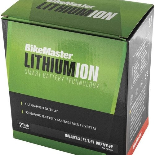 BikeMaster Lithium 2.0 Battery BMP14B-FP #BMP14B-FP LCD for Motorcycle