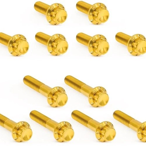 Arlen Ness Titanium Rocker Box Bolt Kit Gold #300-994 Harley Davidson