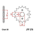 JT Front Sprocket 530 17T #JTF278.17 for Honda