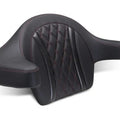 Mustang Deluxe King Tour Pak Backrest Diamond Dark Cherry Stitch #88430DC