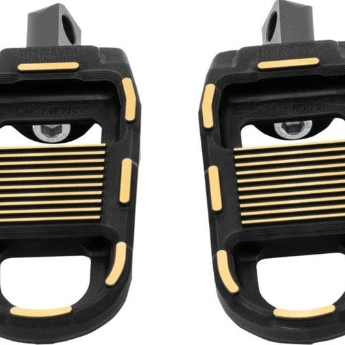 Drag Specialties Adjustable Male Mount Footpegs Black/Gold