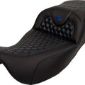 Saddlemen RoadSofa HC Ext. Reach Seat Blue Stitch #284863 Harley Davidson