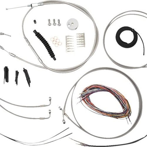 LA Choppers Stainless Complete Cable Kit for 8-10" Ape Hangers #LA-8157KT2-08