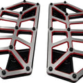 Kodlin Nxl Driver Floorboards Black/Silver/Red #K73253-RL Harley Davidson