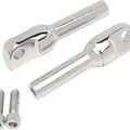 DS Rail/Flamed Adjustable Footpeg Male Mounts Chrome