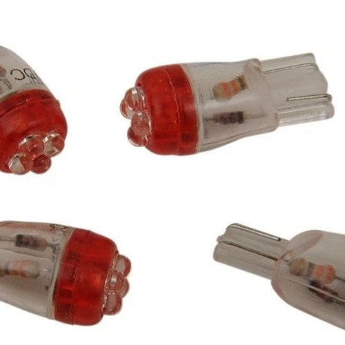 Drag Specialties Mini Wedge LED Bulb Red 4-Pack