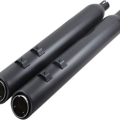 Cobra 909 Uppercut Dual Slip-On Mufflers Black #6269RB Harley Davidson