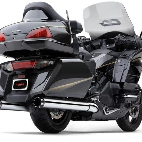 Cobra 4" Dual Cut Tip Slip-On Mufflers Chrome #1219 for Honda Goldwing