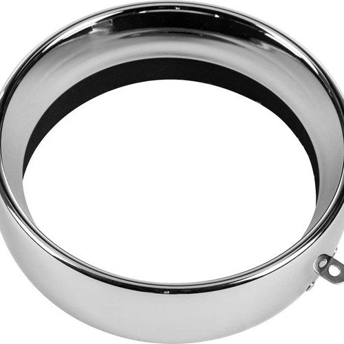 HardDrive Frenched Headlight Trim Ring Chrome 5-3/4" Tab Style #38-046