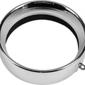 HardDrive Frenched Headlight Trim Ring Chrome 5-3/4" Tab Style #38-046