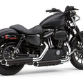 Cobra 3" Slip-On Mufflers Black with Chrome Tips #6030RB Harley Davidson