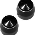 Accutronix Elite Front Axle Caps Black 25mm #TAC102-EN Harley Davidson
