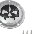 Drag Specialties Skull Split Skull Derby Cover 5-Hole Chrome/Black #174416