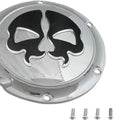 Drag Specialties Skull Split Skull Derby Cover 6-Hole Chrome/Black
