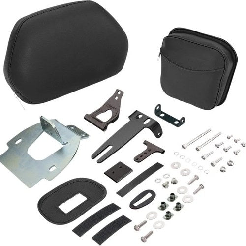 Show Chrome Quick Detach Driver Backrest Black #52-968 for Honda Goldwing