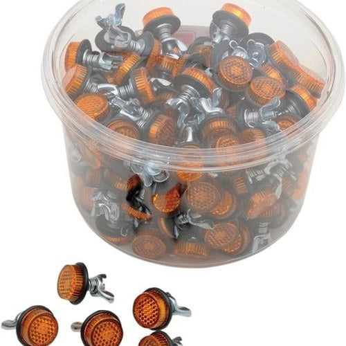 Chris Products License Plate Reflectors Amber 150-Pack