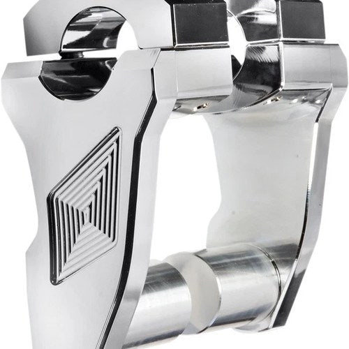 Rox Speed FX Pivoting Extended Stem Risers For 1" Handlebar 4" Machined Chrome