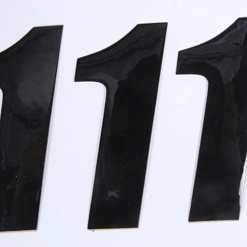 Dcor SX Plate Number #1 4"H Black 3-Pack