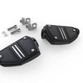 Ciro Twin Rail Footpegs with Adapters Male-Mount Black
