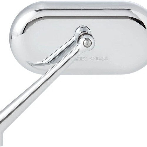 Arlen Ness Oval Side View Mirror Chrome Left Screw-In 5.00"