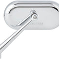 Arlen Ness Oval Side View Mirror Chrome Left Screw-In 5.00"