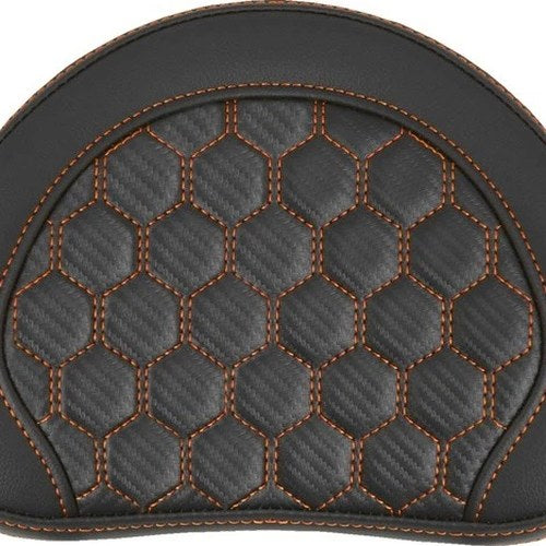 Saddlemen RoadSofa HC Half Moon Sissy Bar Pad Orange Stitch