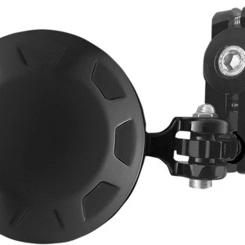 Parts Unlimited Round Bar End Mirror 7/8" 3"D Matte Black