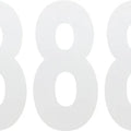 Factory Effex Standard Number Plate Number 8" #8 White 3-Pack