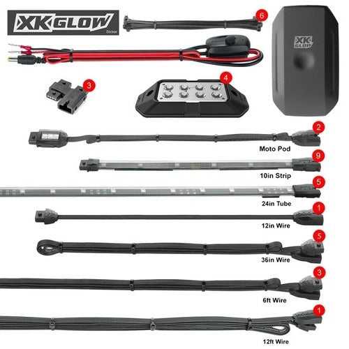 XK Glow LED Underglow Advanced Lighting Kit #XK-SLING-ADV Polaris Slingshot