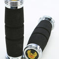 Emgo Roadhawk Foam Grips 1" x 5.5" Black/Chrome End Cap