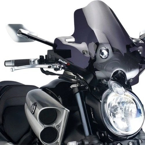 Puig Naked Sport Windscreen Dark Smoke #4952F for Yamaha VMX1700 Vmax 2009-2016