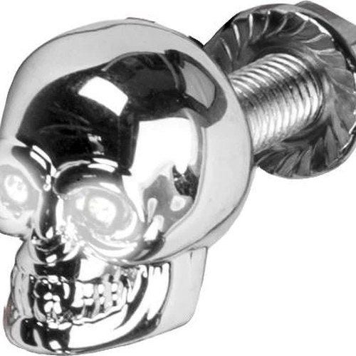 HardDrive Lighted Skull License Plate Screw White