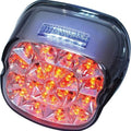 HardDrive Laydown LED Tail Light w/ Upward License Light Smoke Lens L24-0433MLED