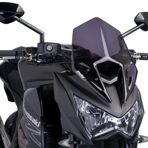 Puig Naked Sport Windscreen Dark Smoke #6401F for Kawasaki Z800 ABS 2016