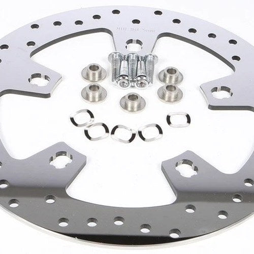 HardDrive Drilled Touring Front Brake Rotor Polished 144154 Harley Davidson