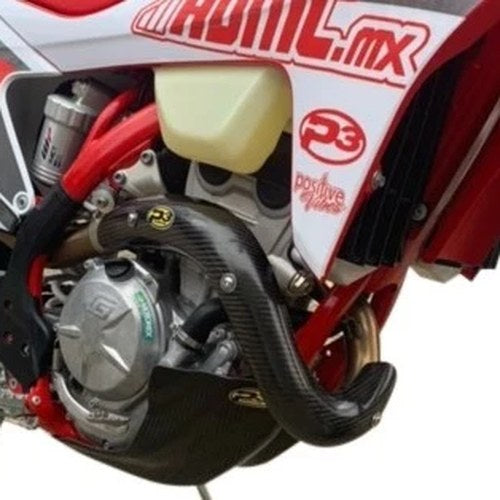 P3 Carbon Fiber Header Heat Shield for Stock Pipes Gas MC 250F/EX 250F 2021