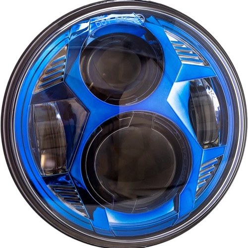 Letric Lighting Universal Color Collection LED Headlight 5.75" Black Blue