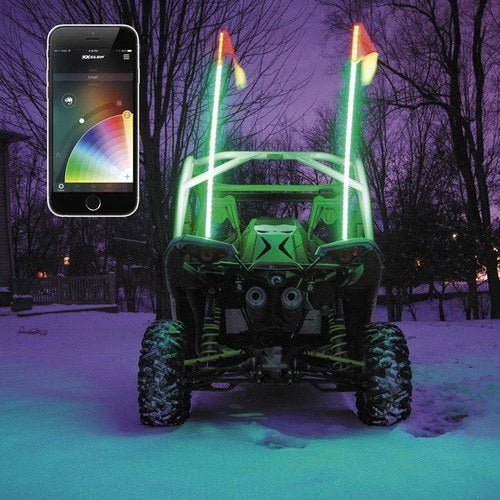 XK Glow Dual LED Whip Lights With XKChrome Controller 48"