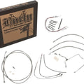 Burly Handlebar Cable/Line Kit for 14" Hangers w/o ABS Stainless #B30-1152