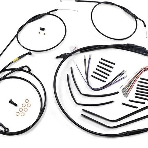 Burly Handlebar Cable/Line Kit for 12" Jail Bar Black #B30-1190 Harley Davidson
