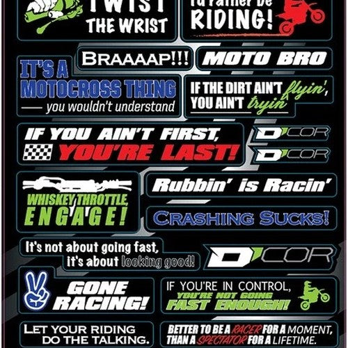 Dcor Universal Decal Sheet MotoTalk