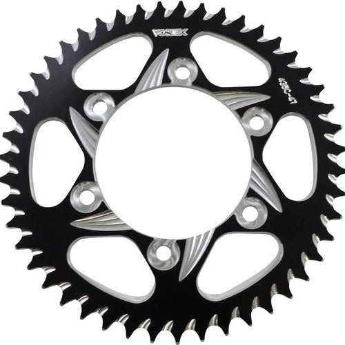 Vortex CAT5 Aluminum Rear Sprocket 47T 525 Black #435CZK-47 for Suzuki/Yamaha