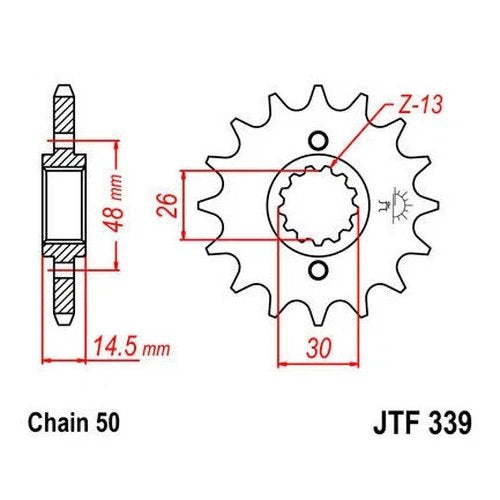 JT Front Sprocket 530 18T #JTF339.18 fits Honda/BMW