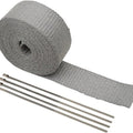 Cycle Performance Exhaust Wrap w/Tie Wraps 1" x 50' Silver