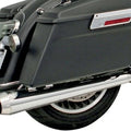 Bassani Megaphone Slip-On Mufflers With Standard Baffles 4" Chrome #FLH-517