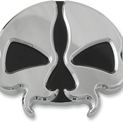 Drag Specialties Split Skull Gas Cap Vented Chrome Harley Davidson
