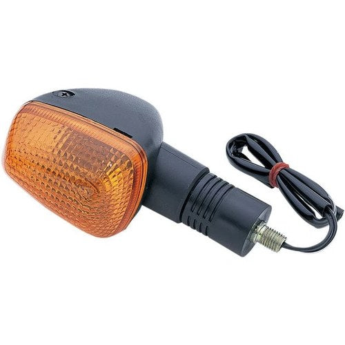 K&S DOT Turn Signal Assembly Single Filament Rear Black Amber 25-3166 for Suzuki