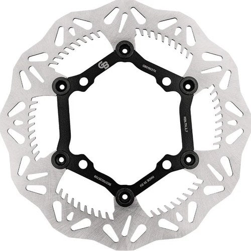 GBrakes Floating Wave Brake Rotor 270mm Front Black/Silver GBD9037X for Kawasaki